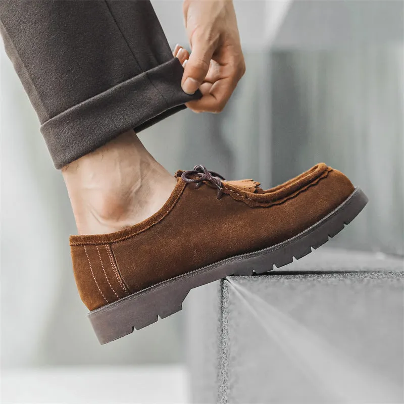 Men's Vintage Leather Suede Loafers