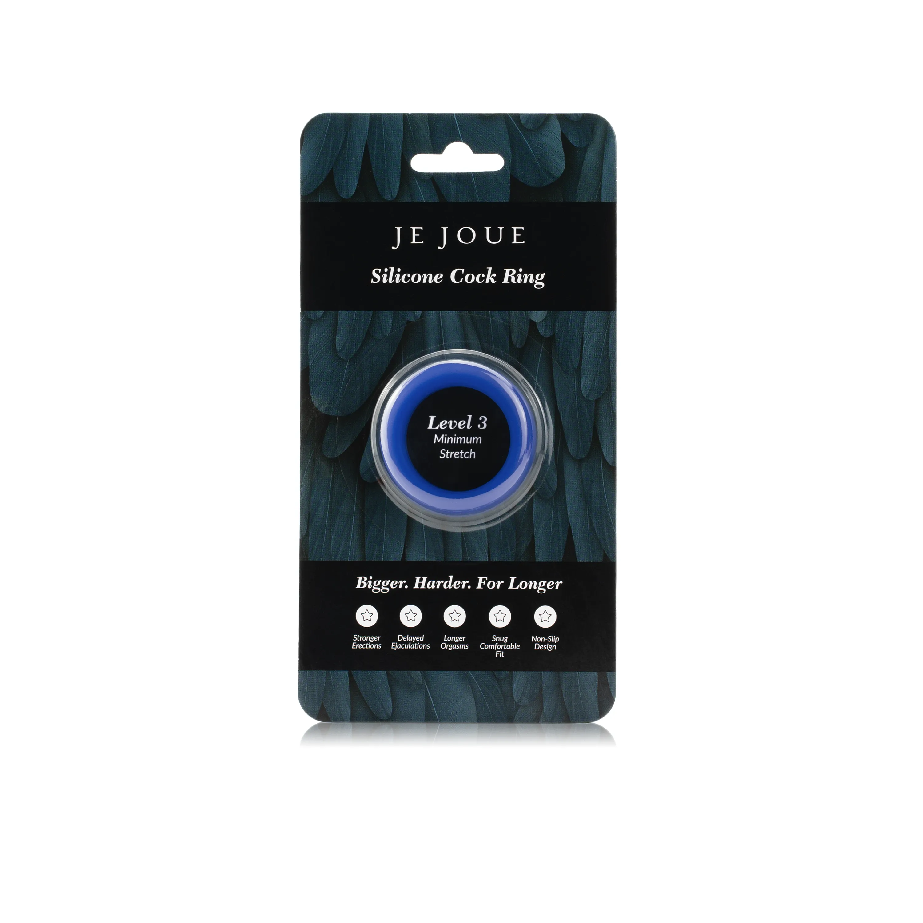 Minimum Stretch Silicone Cock Ring - Blue