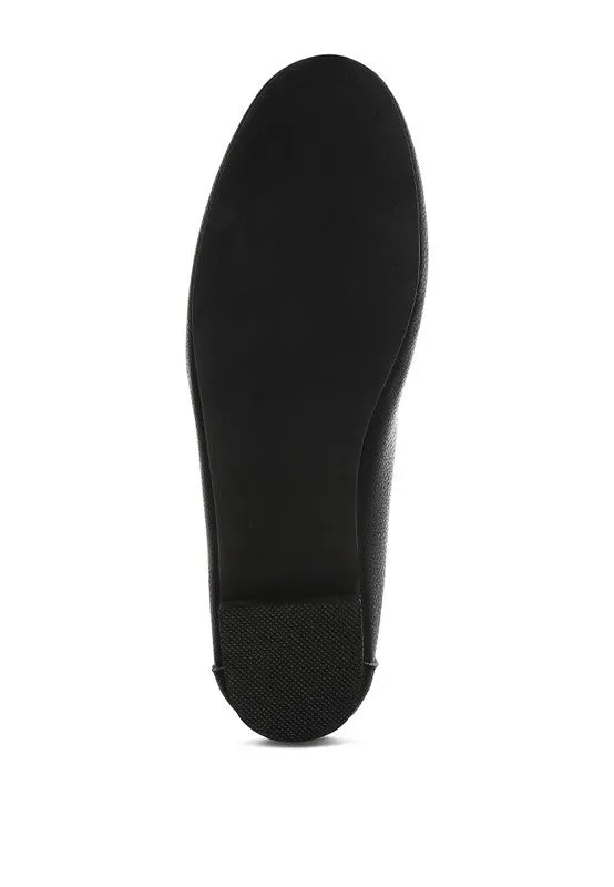 Modaha Horsebit & Embellished Real Leather Loafers