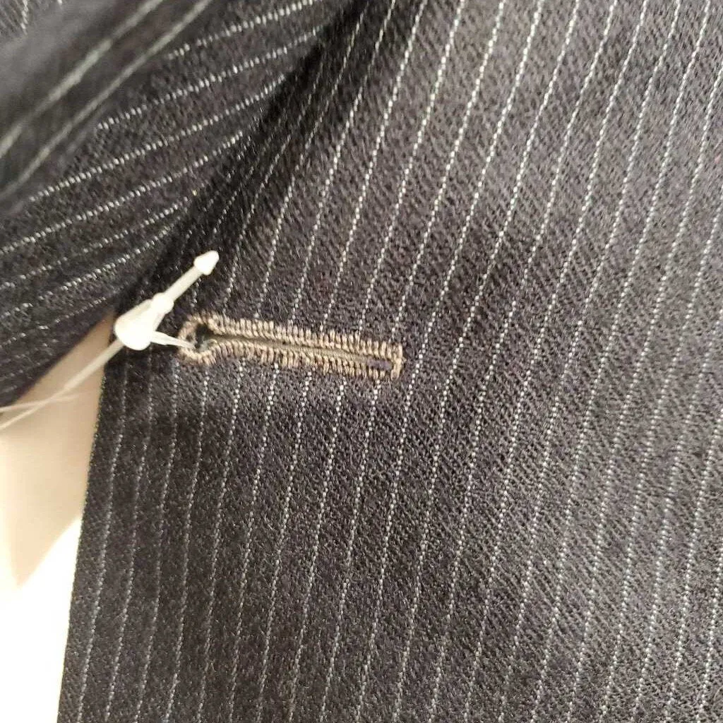 Navy Pinstripe Coat