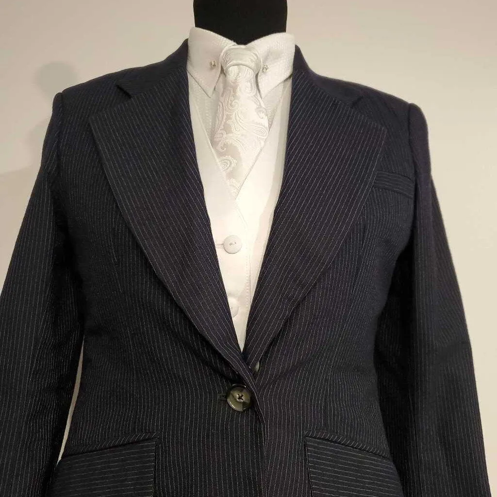 Navy Pinstripe Coat