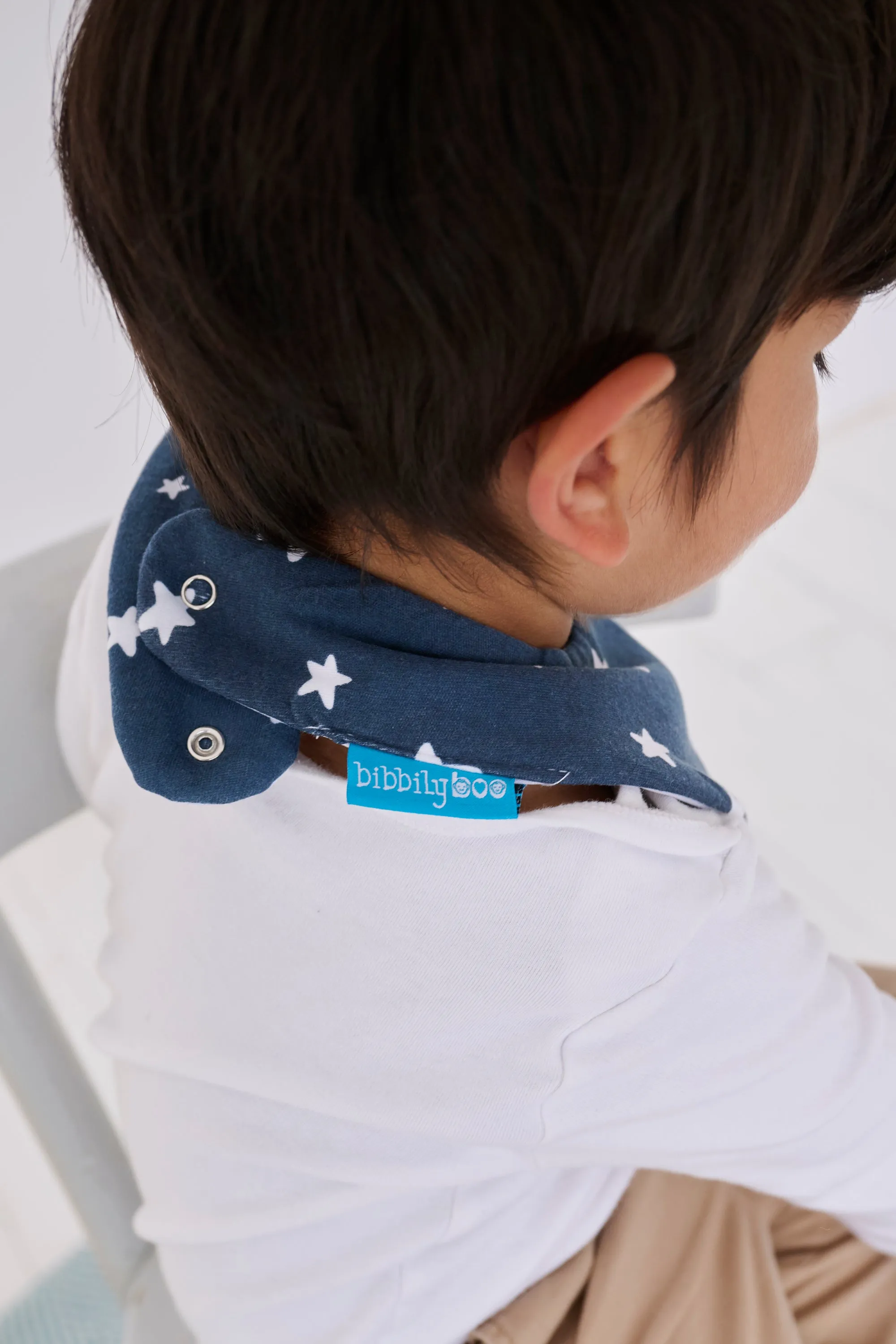 Navy Stars Waterproof Dribble Bib