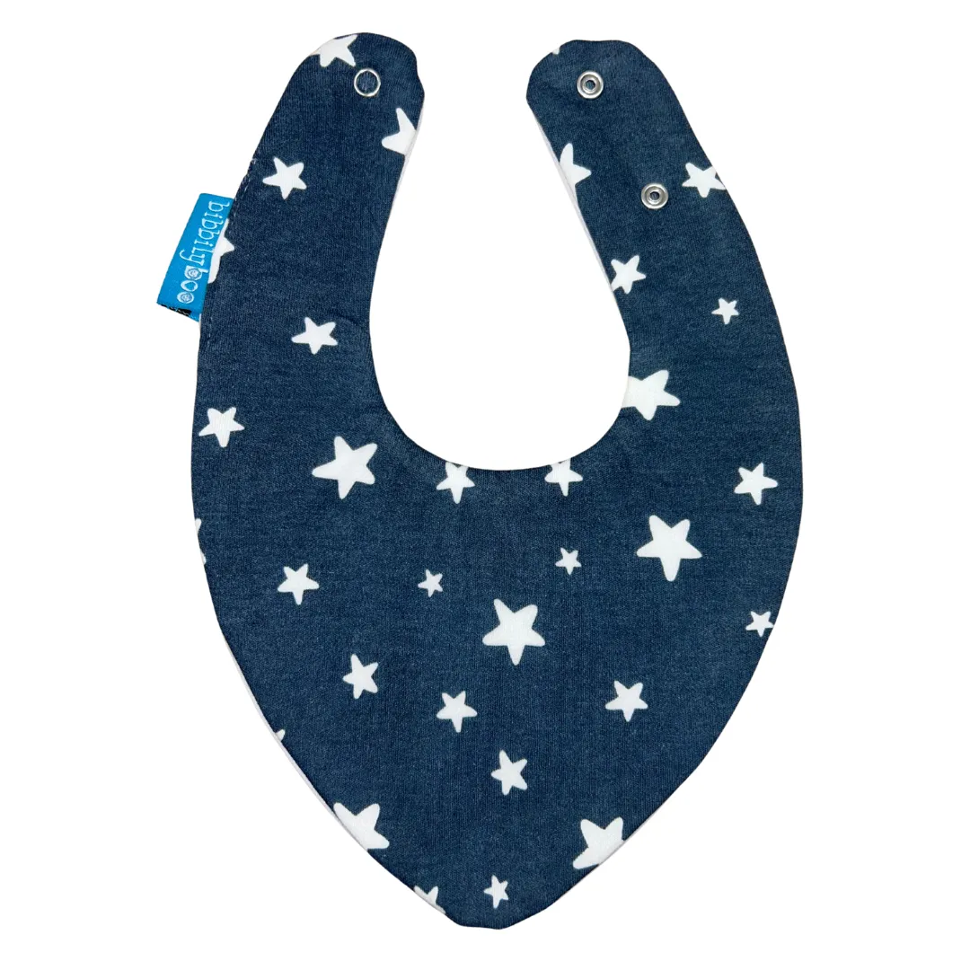Navy Stars Waterproof Dribble Bib