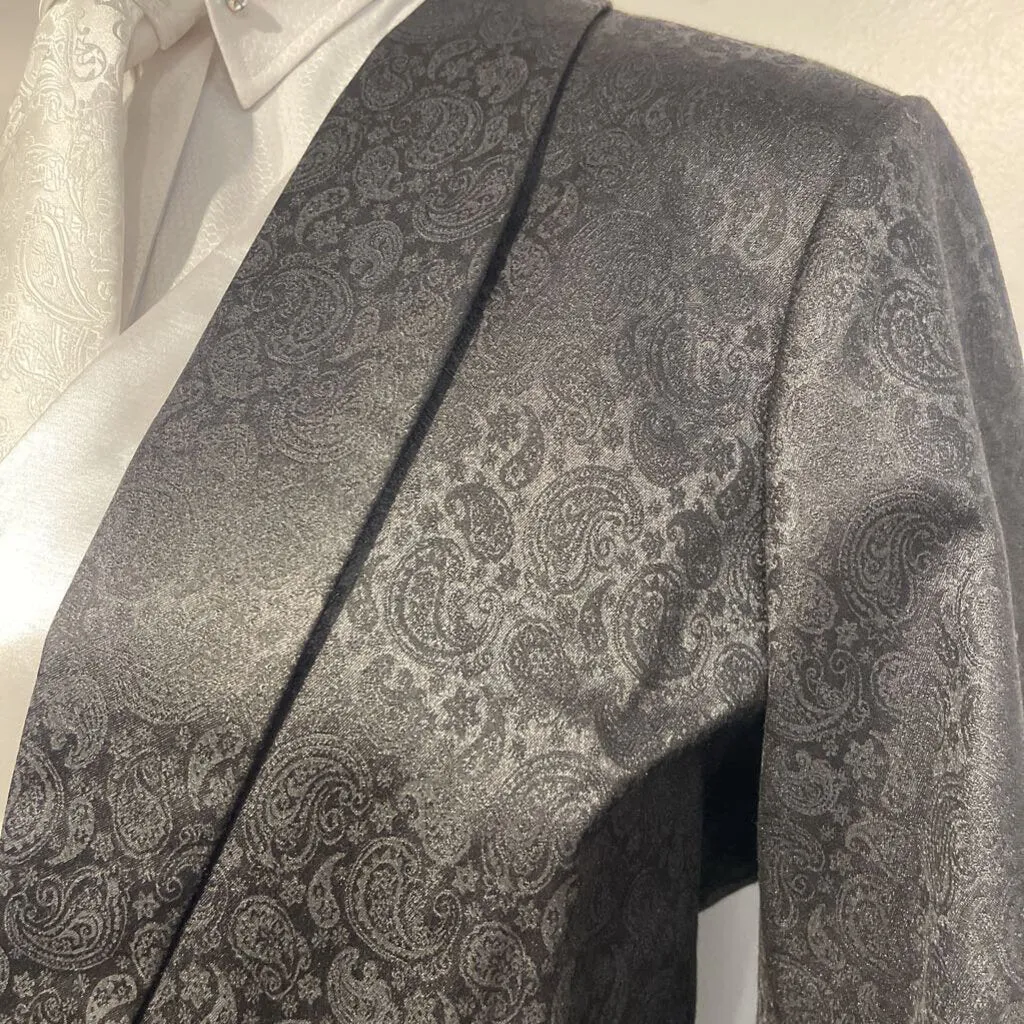 New MTC Black Paisley Daycoat