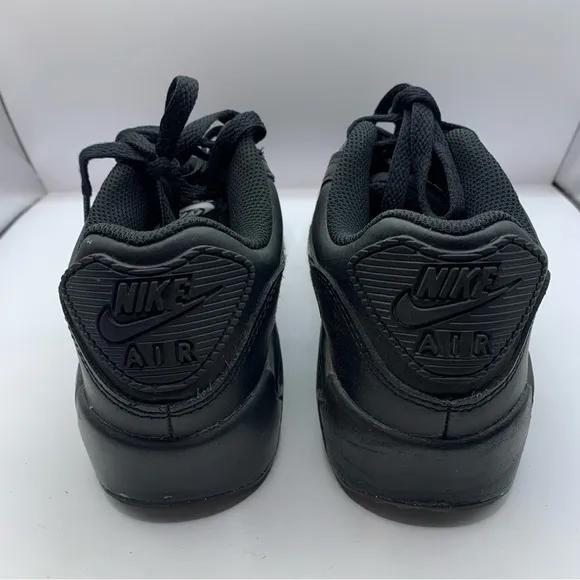 Nike Air Max 90 Low Textile Trainers 833418-001 Triple Black US5Y