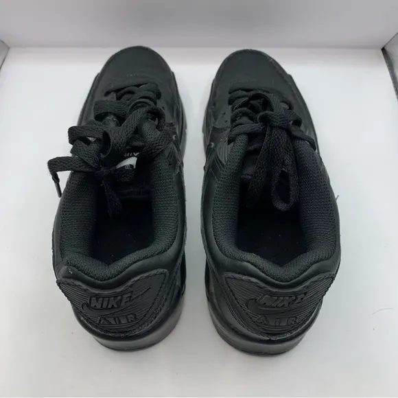 Nike Air Max 90 Low Textile Trainers 833418-001 Triple Black US5Y