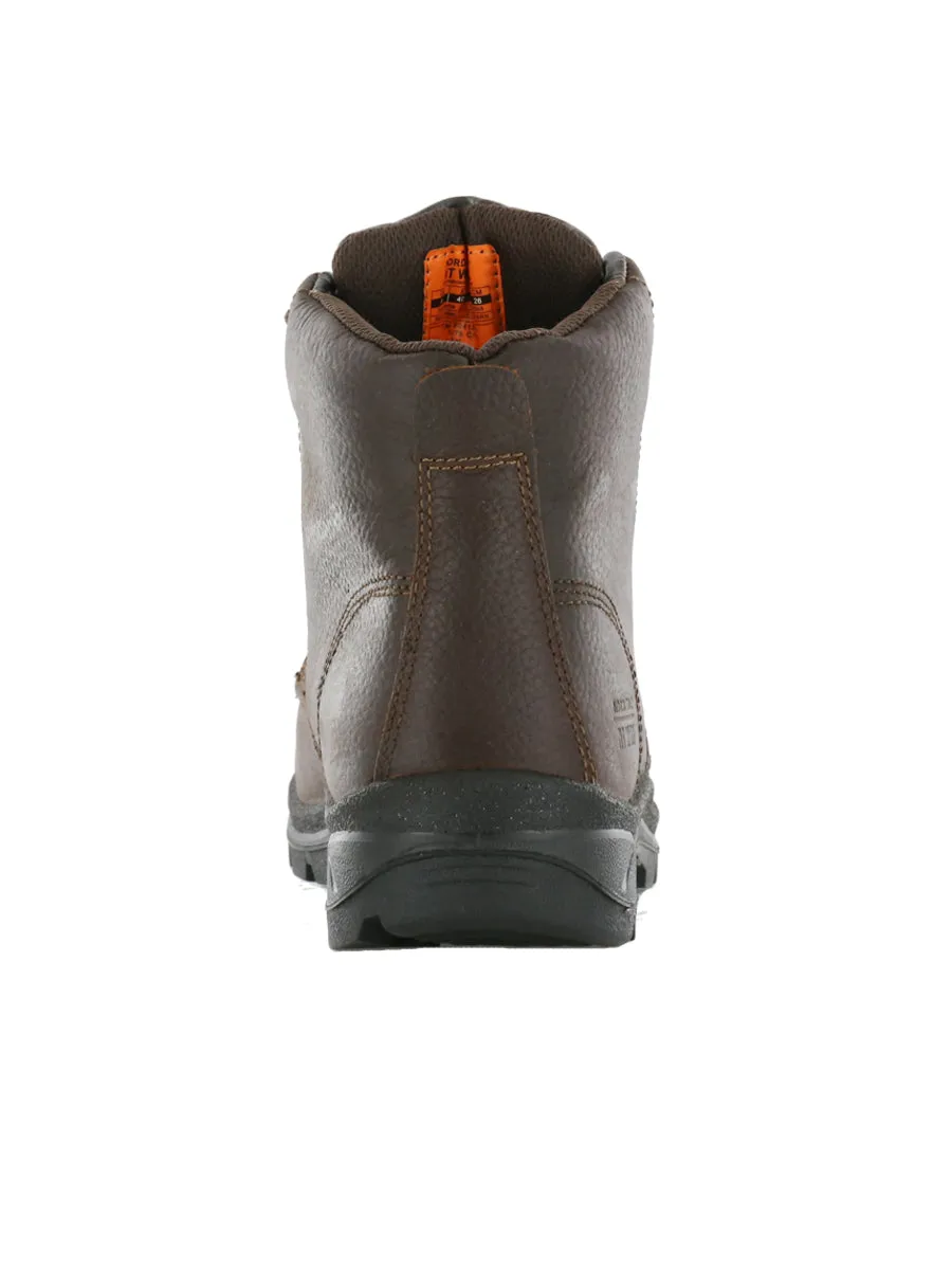NT Work Men's Georgia Dark Brown Composite Toe Leather Moccasin Work Boot