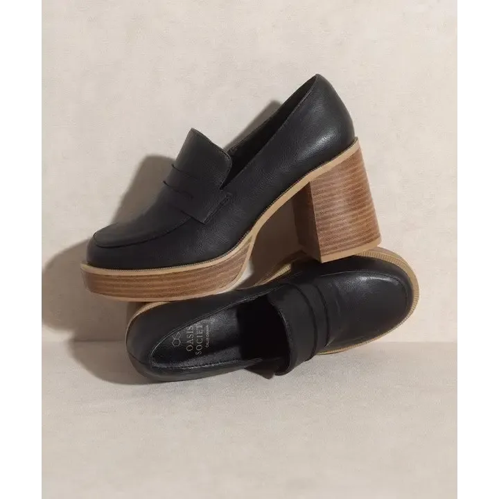 OASIS SOCIETY Hannah   Platform Penny Loafers
