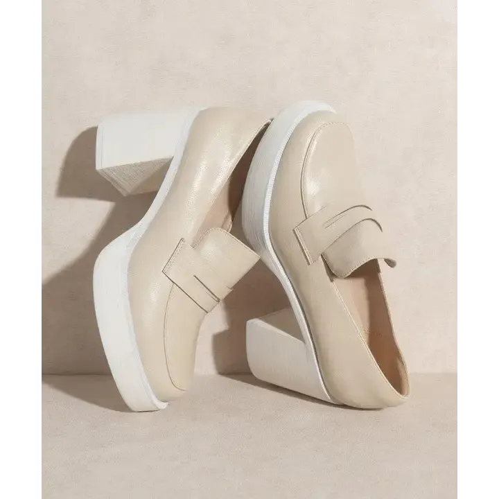 OASIS SOCIETY Hannah   Platform Penny Loafers