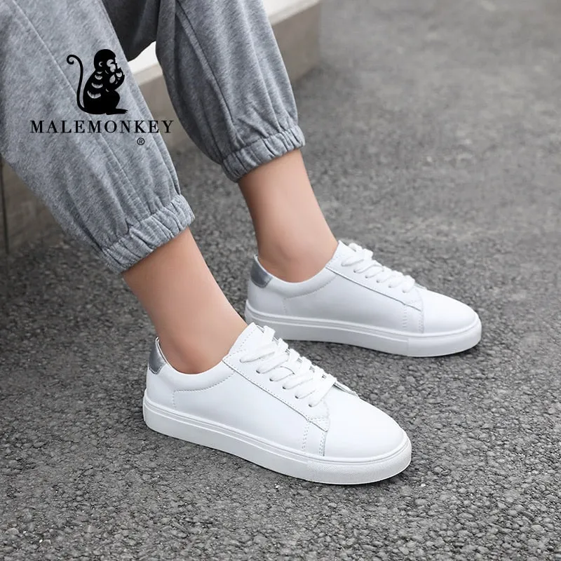 Original Casual Women Flats White Sport Shoes 2022 Summer Outdoor Soft Comfortable Lace up Non Slip Female Shoes Zapatos De Mujer