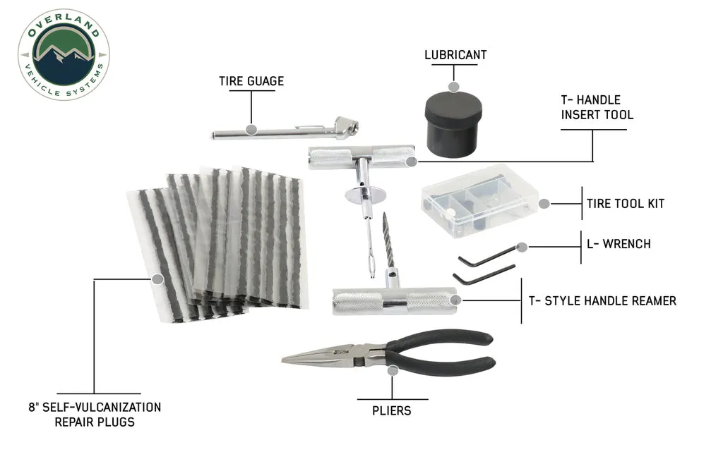 Overland Vehicle Systems 53 Piece Tire Repair Kit