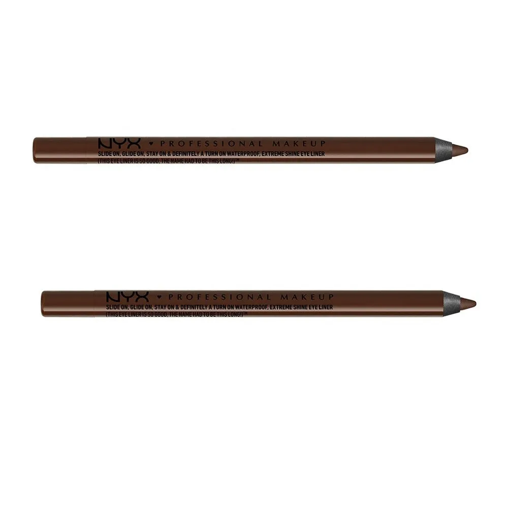 Pack of 2 NYX Slide On Eye Pencil Waterproof, Brown Perfection SL15