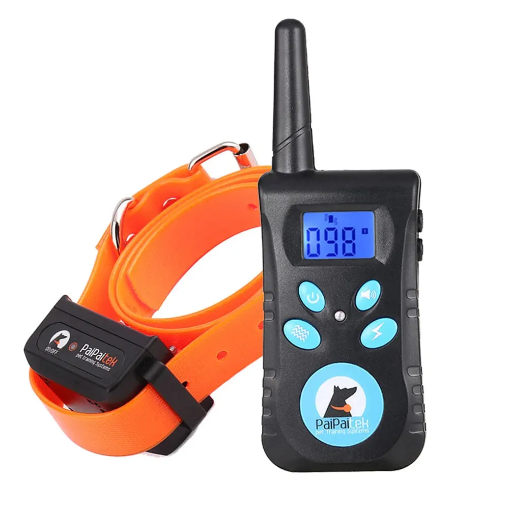 Paipaitek Dog Training Collar, 2-IN-1 Beep Vibration Shock Collar With Remote,Waterproof Dog Bark Collar, Pet Trainer Collar