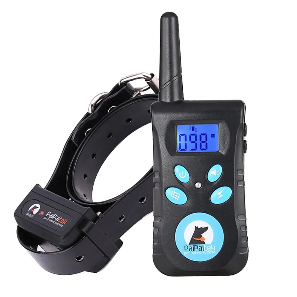 Paipaitek Dog Training Collar, 2-IN-1 Beep Vibration Shock Collar With Remote,Waterproof Dog Bark Collar, Pet Trainer Collar