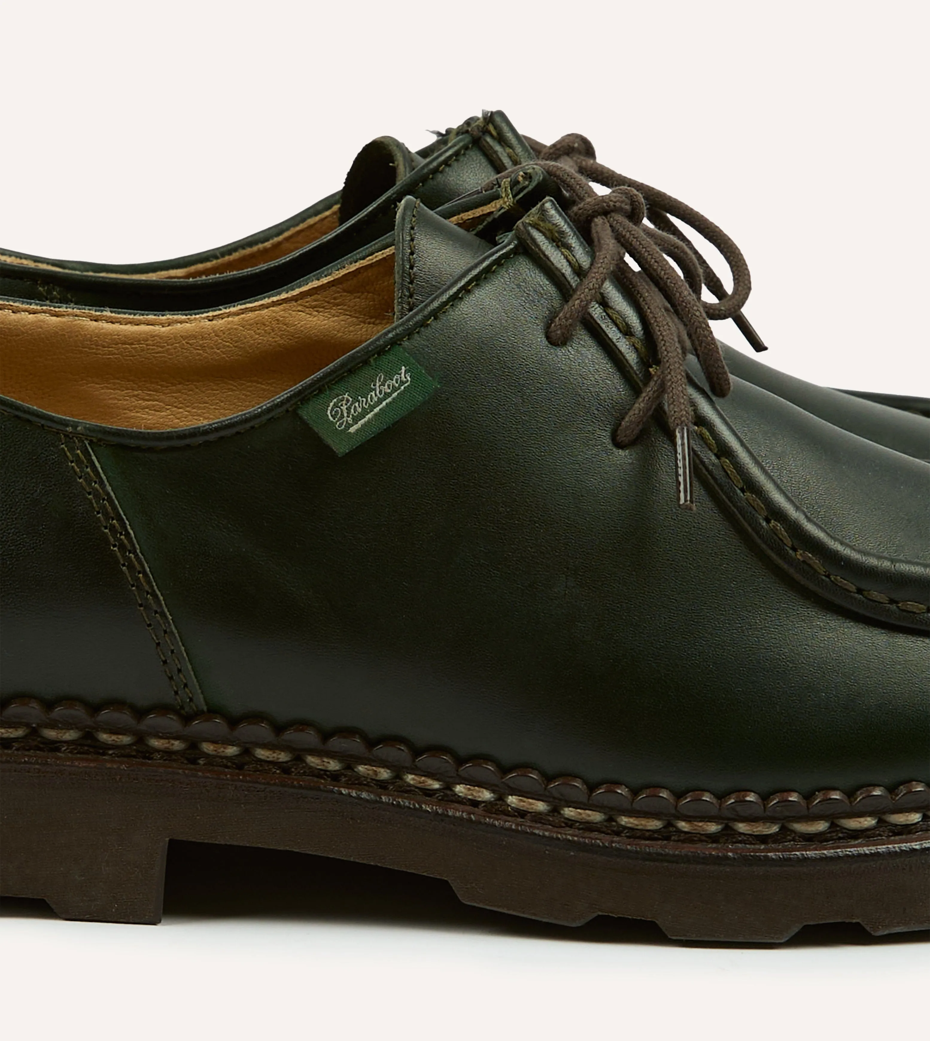 Paraboot Michael Green Leather Derby Shoe