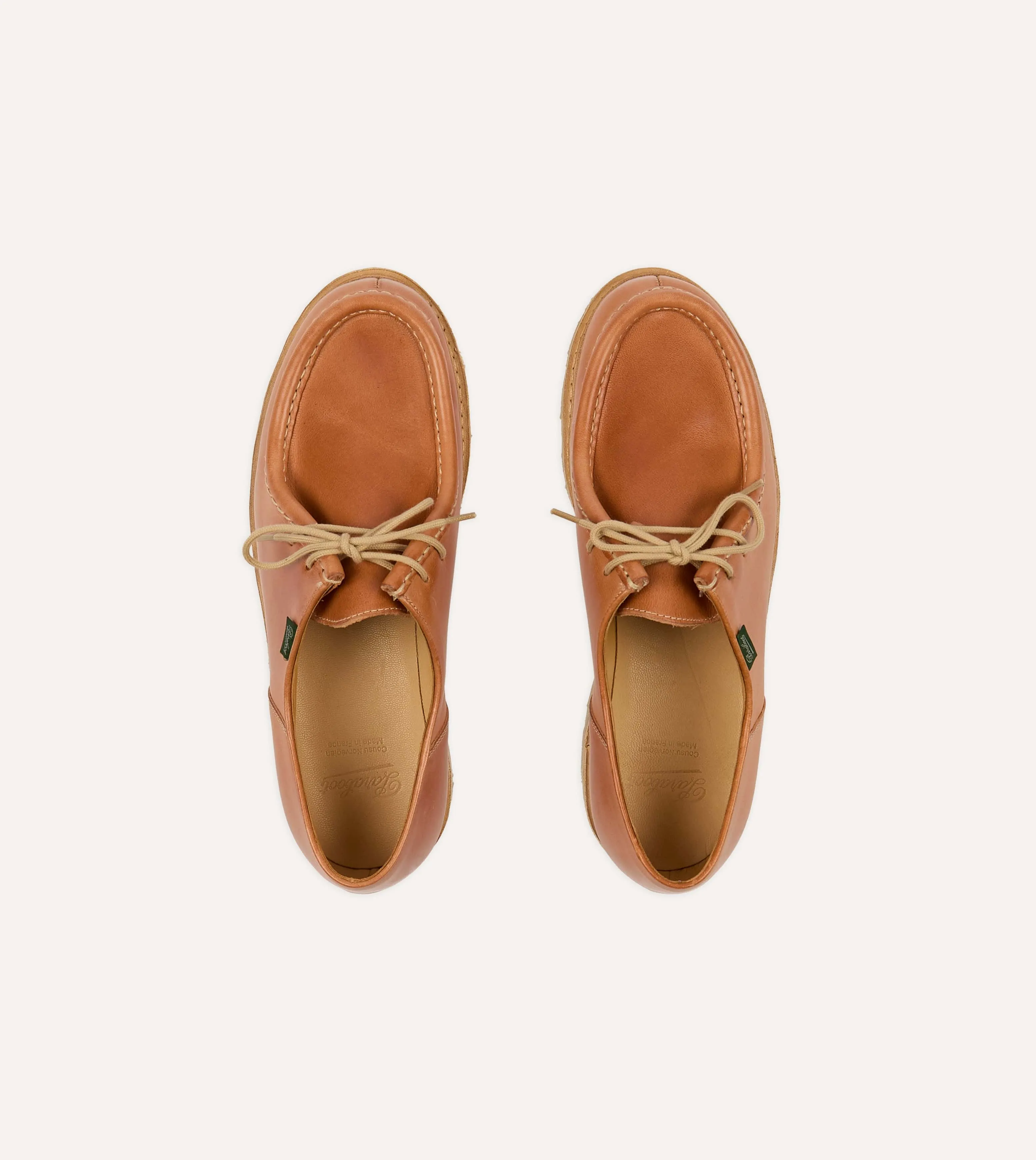Paraboot Michael Tan Leather Derby Shoe