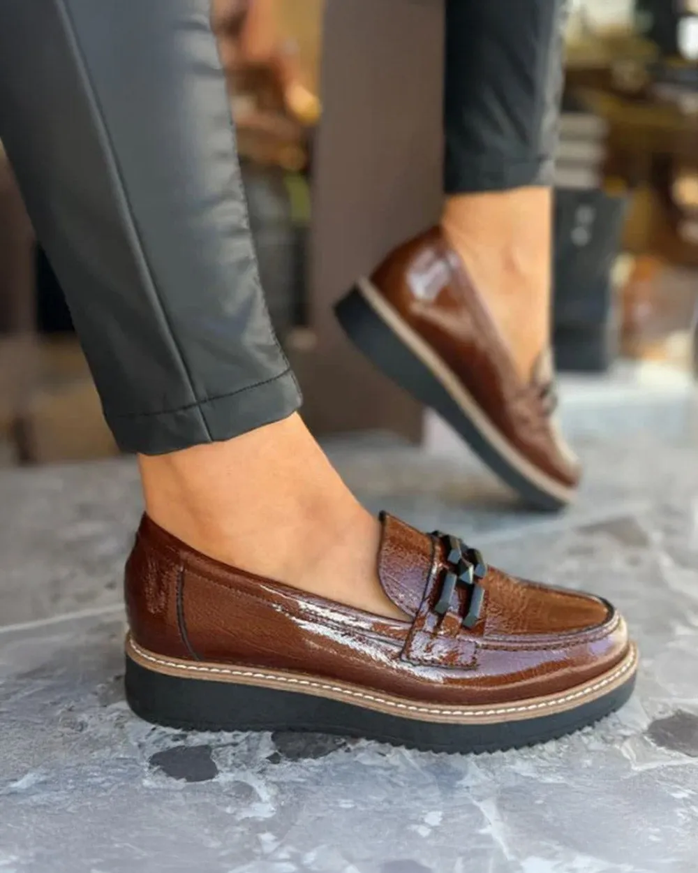 Pitillos 10070 Cuero Patent Leather Loafer