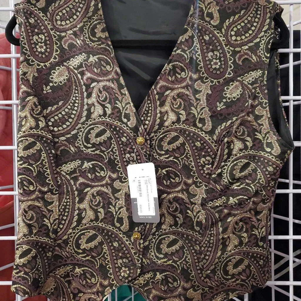 Plum and Gold Brocade Western Top