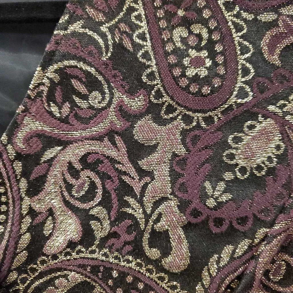 Plum and Gold Brocade Western Top