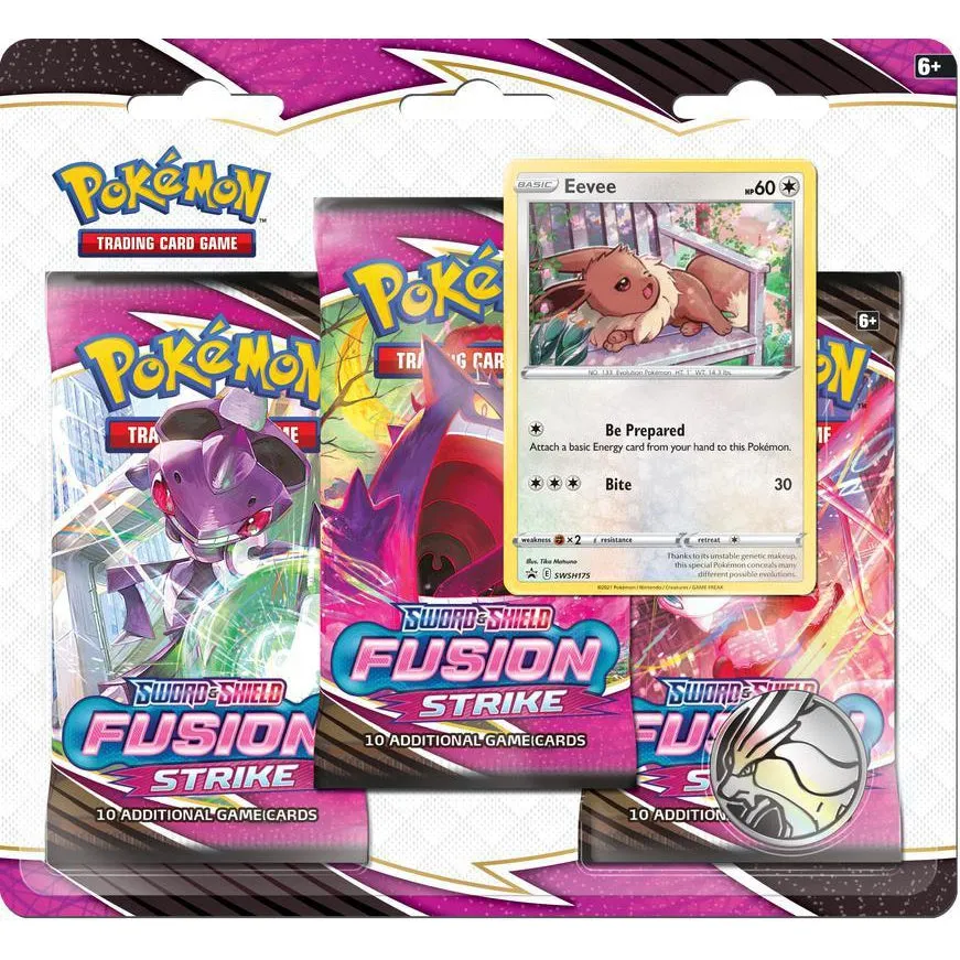 Pokemon TCG: Sword & Shield - Fusion Strike 3-Pack Blister