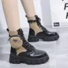 PU ladies chunky heel ankle  boots for women big size women's boots