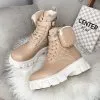 PU ladies chunky heel ankle  boots for women big size women's boots