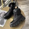 PU ladies chunky heel ankle  boots for women big size women's boots