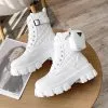 PU ladies chunky heel ankle  boots for women big size women's boots