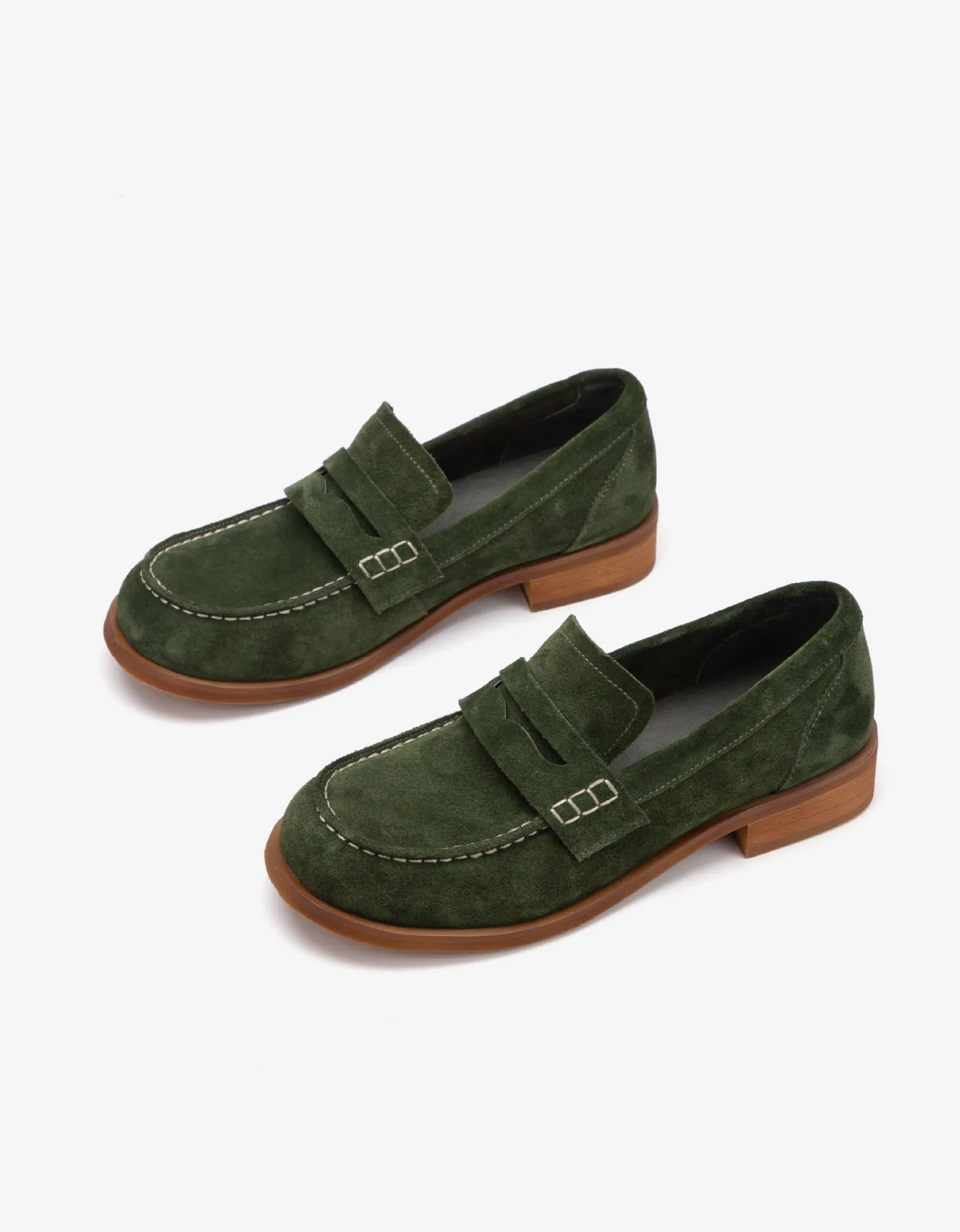 Real Leather British Style Vintage Suede Loafers