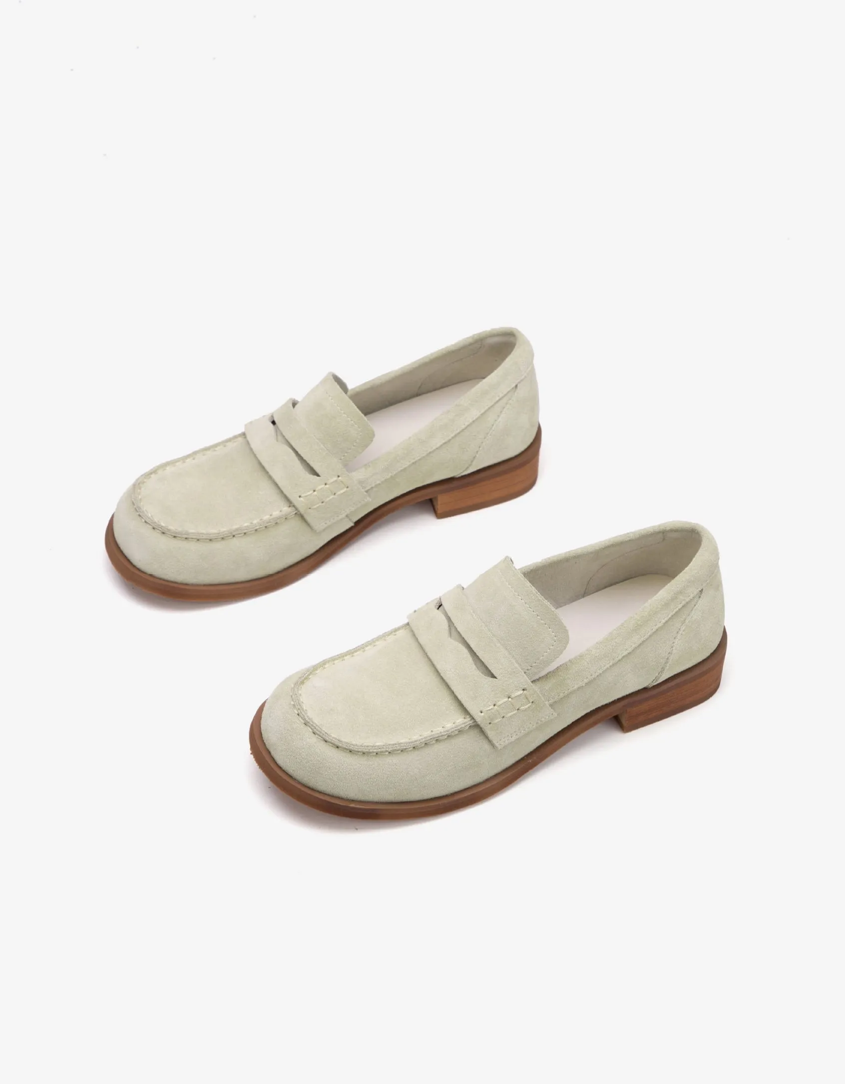 Real Leather British Style Vintage Suede Loafers