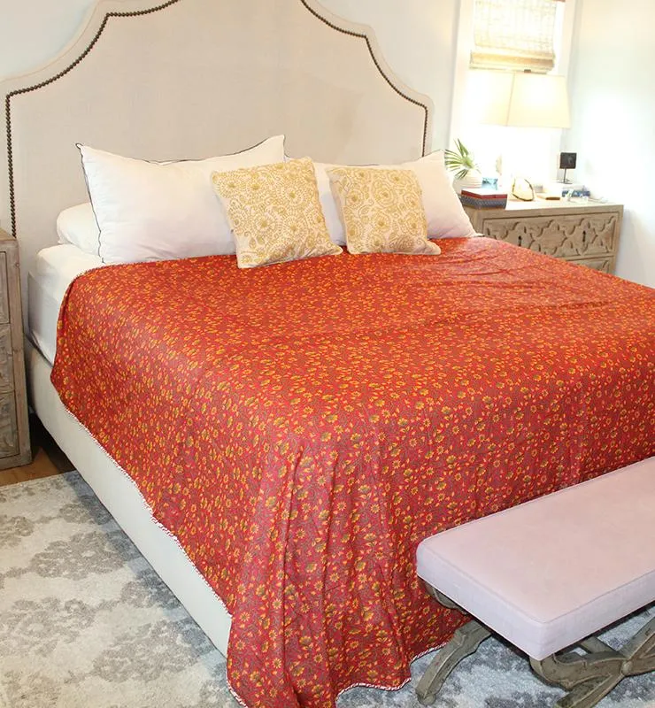 Red Floral Dohar