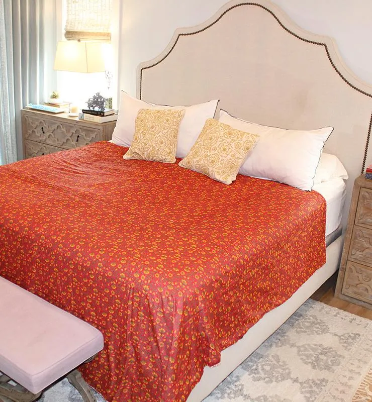 Red Floral Dohar