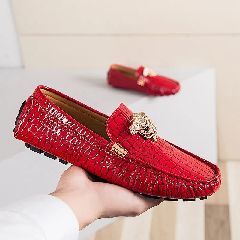 Red Leather Shoes Men