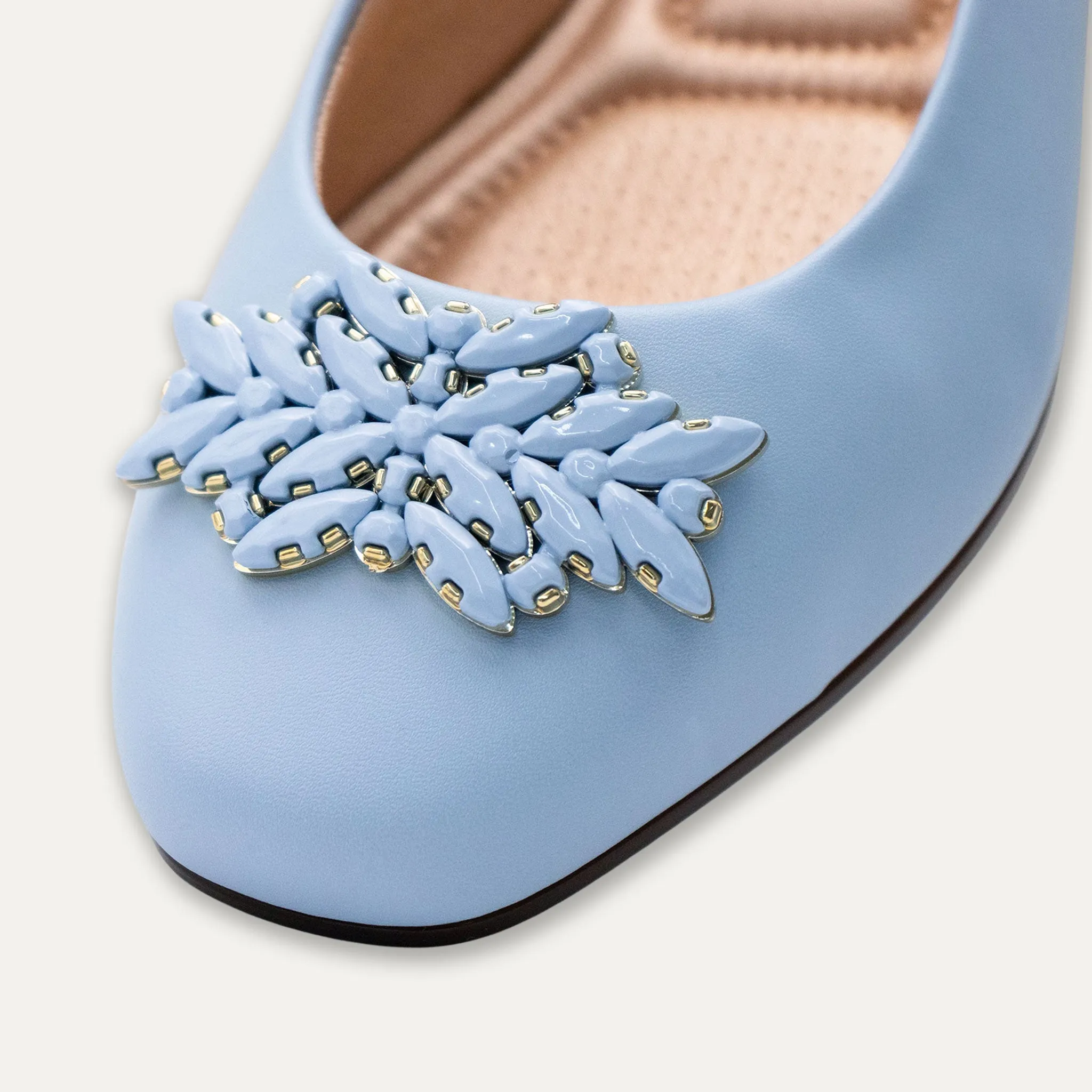 Reina Blue Ballet Flats