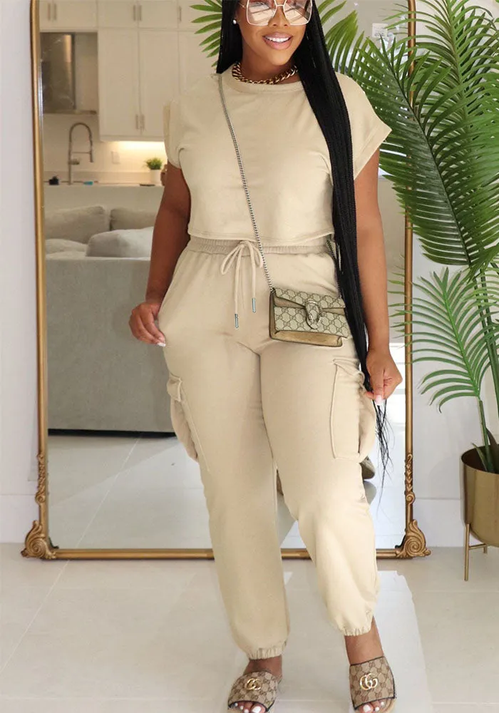 Relaxed Everyday Comfort Solid Two-Piece Pants Set