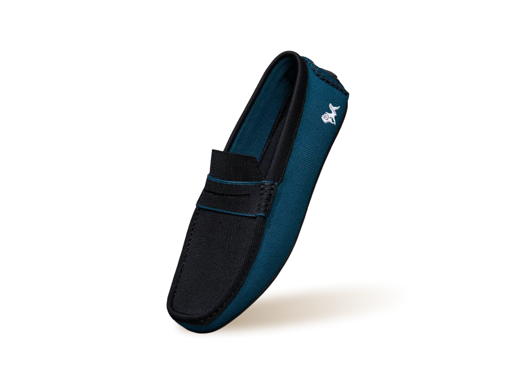 ReLive Knit Color Block Loafers : Teal/Black