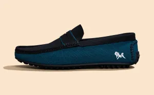 ReLive Knit Color Block Loafers : Teal/Black