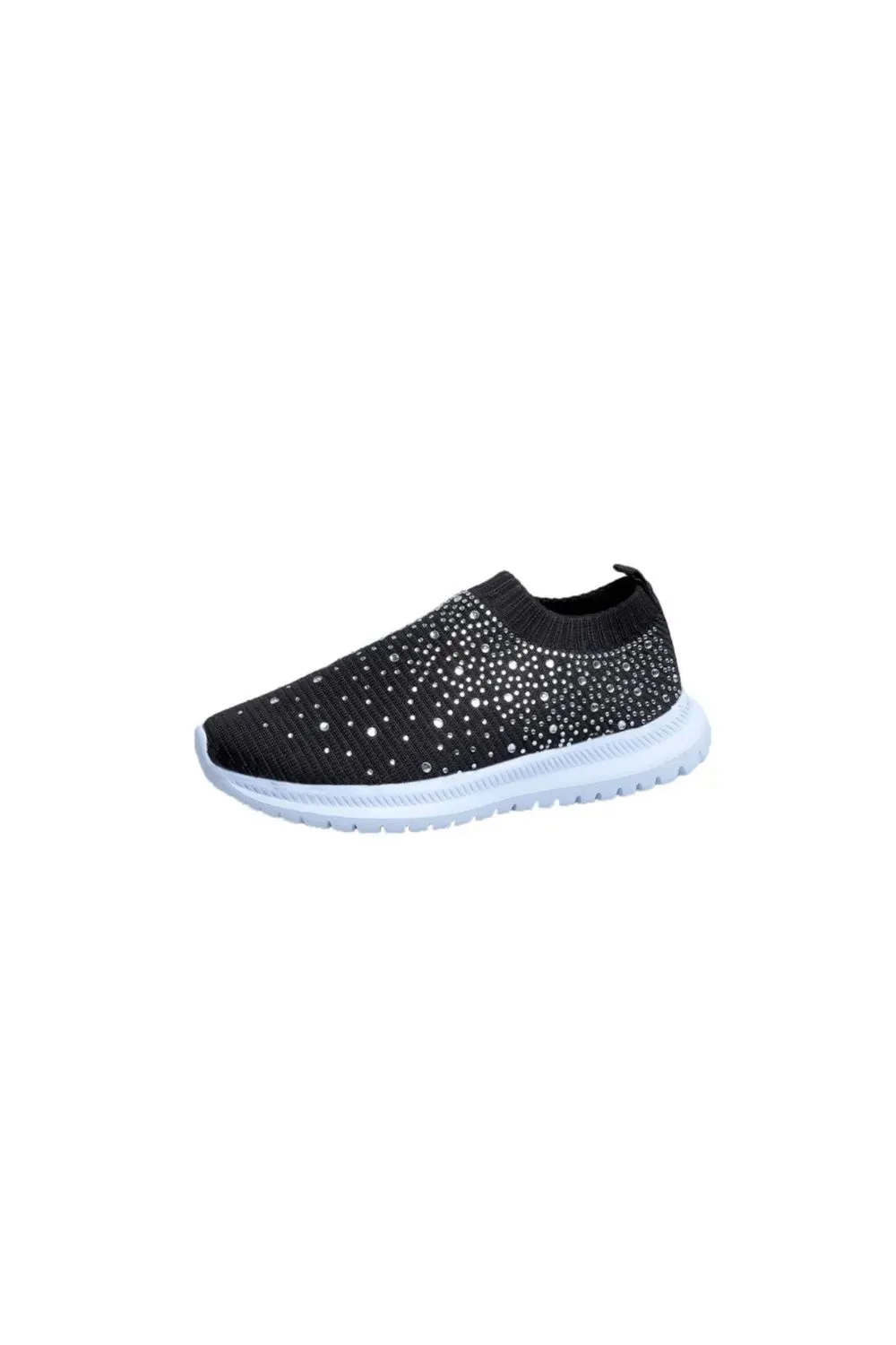 Rhinestone Decor Mesh Breathable Athletic