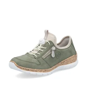 Rieker N42G052 Womens Sage Green Trainer