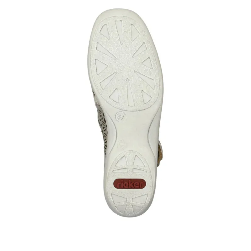 Rieker Women's Doris 413G4-90 - Beige Metallic/Pearl