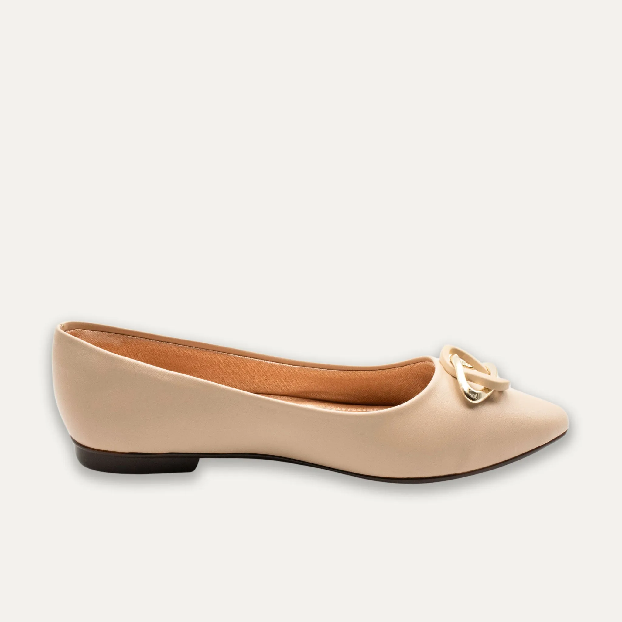 Rosa Cream Pointed Toe Flats