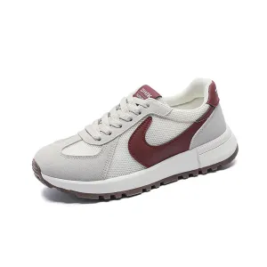 Round Toe Contrast Mesh Breathable Athletic