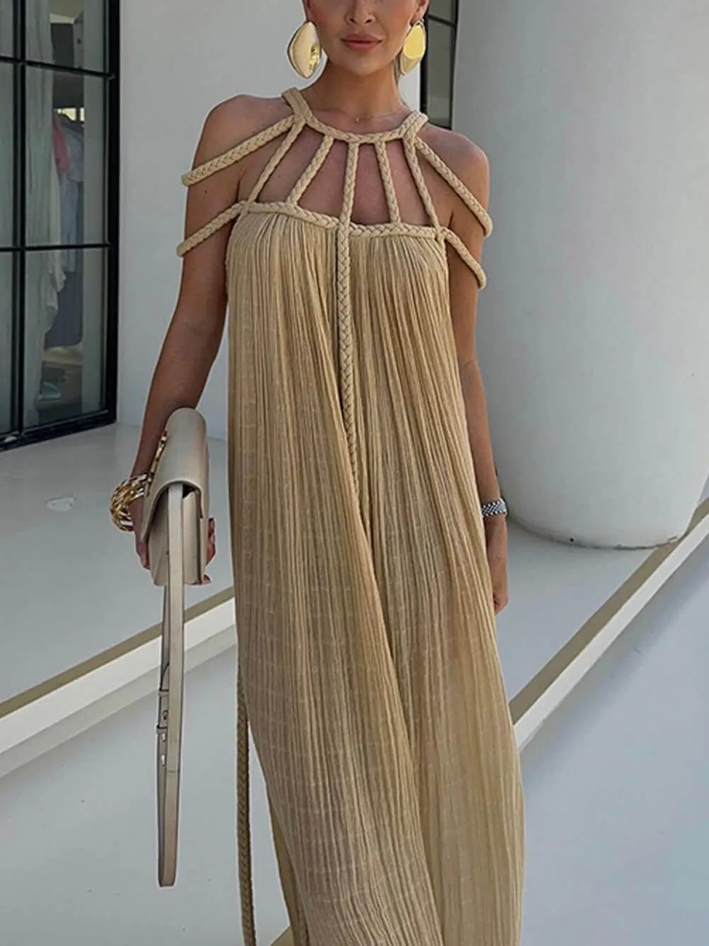 Ruth Lightweight Draped Maxi Dress