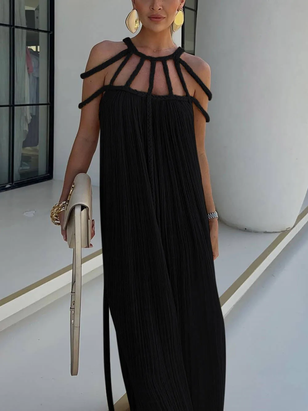 Ruth Lightweight Draped Maxi Dress