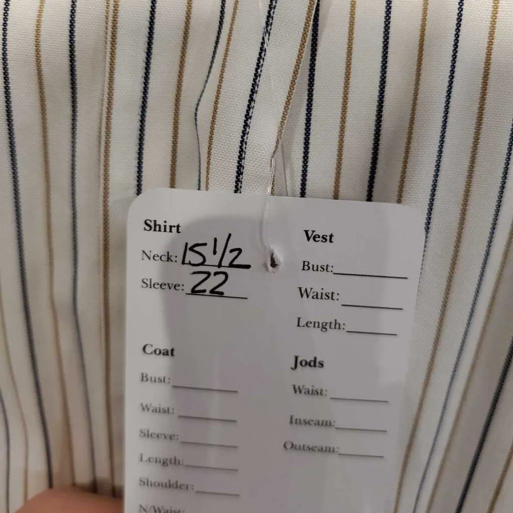 SGA Cream W/ Blue Tan Stripe Shirt