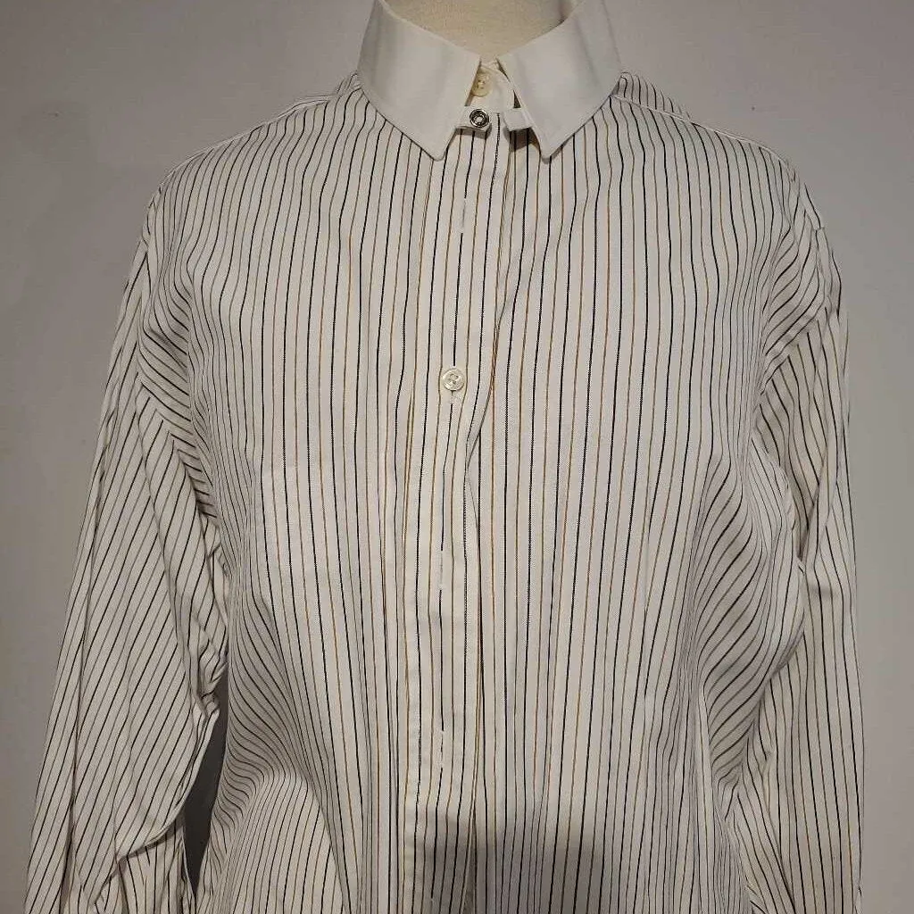 SGA Cream W/ Blue Tan Stripe Shirt