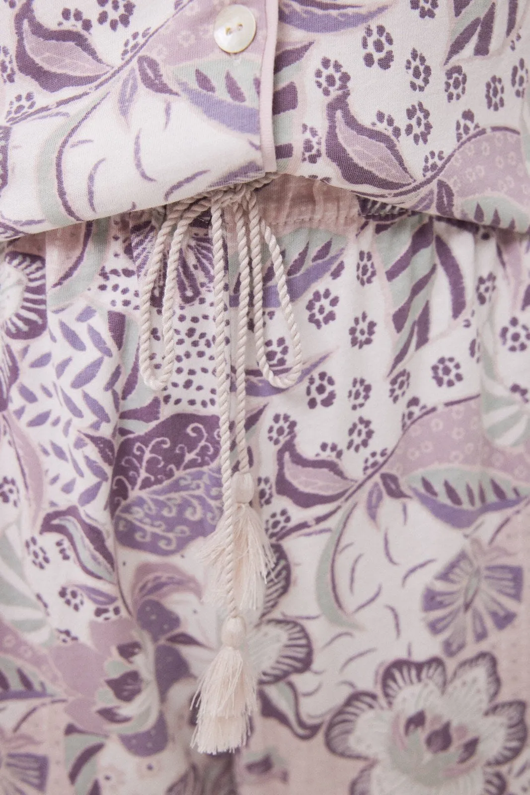 Short Sleeves Masculine Pyjama Set - Purple