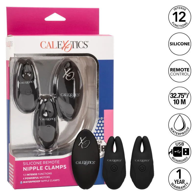 Silicone Remote Nipple Clamps - Black