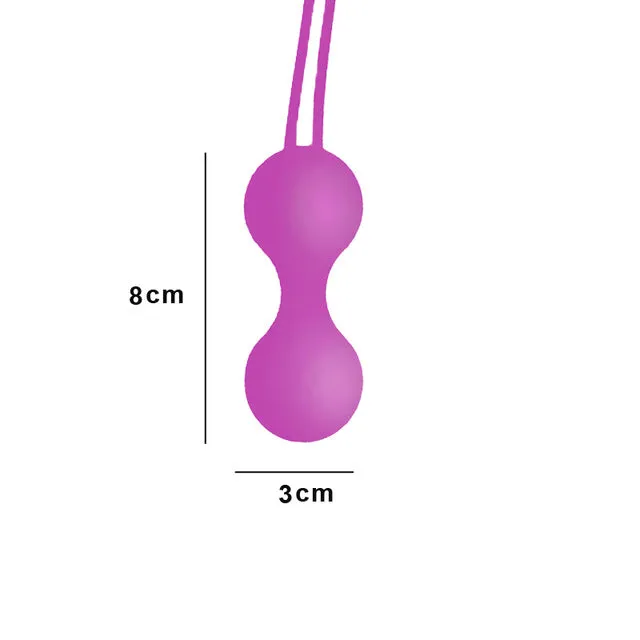 Silicone Vaginal Tightening Kegel Exerciser Vibrator Ball Trainer Ben Wa Balls Women Adult Sex Product Purple
