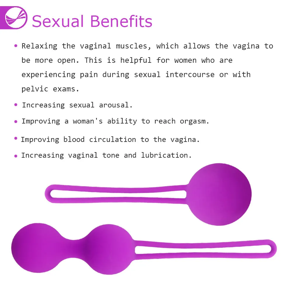 Silicone Vaginal Tightening Kegel Exerciser Vibrator Ball Trainer Ben Wa Balls Women Adult Sex Product Purple